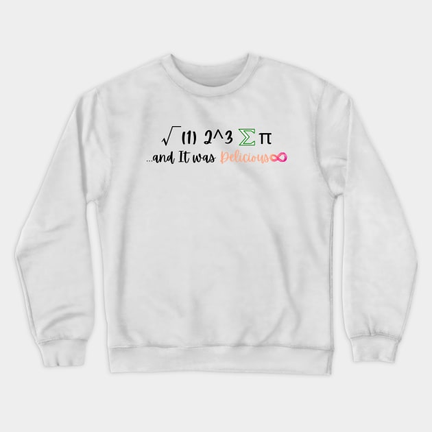 I Ate Some Pie And It Was Delicious Funny Pi Day Crewneck Sweatshirt by Holly ship